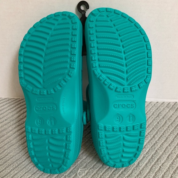 mens teal crocs
